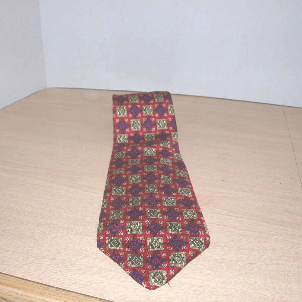 Robert Talbott‎ Geometric Necktie Silk Designer Patterned Tie Mens